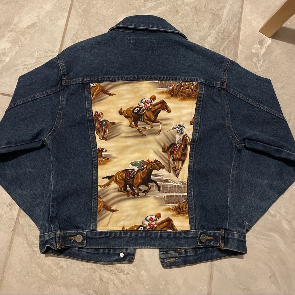 Star Blue vintage horse racing denim jacket